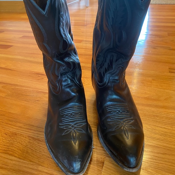 Men’s Vintage Tony Lama Boots - Black - Size 10.5 - Picture 4 of 6